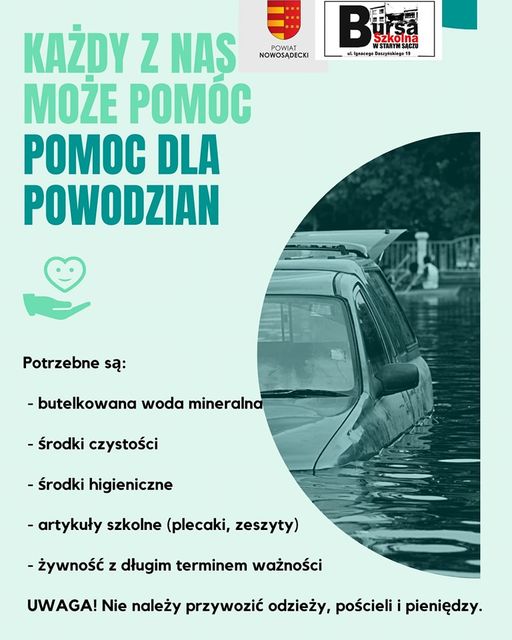 🌊 **KAŻDY Z NAS MOŻE POMÓC - POMOC DLA POWODZIAN** 🌊