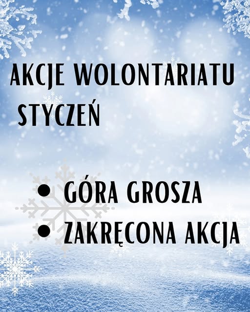 **Akcje Wolontariatu - Styczeń**