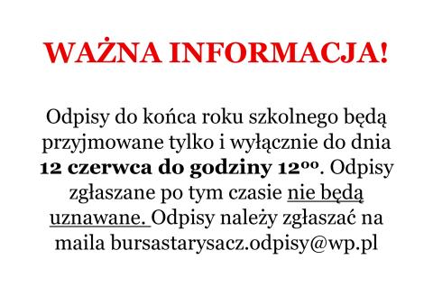 Ważna informacja